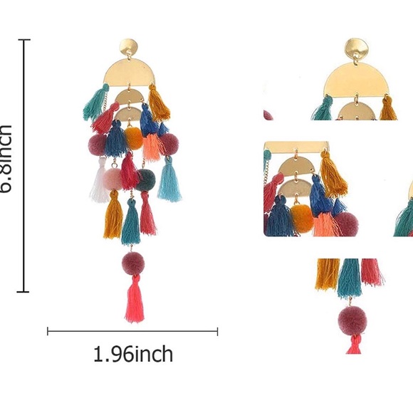 Irina tassel dangle earrings - Picture 5 of 7